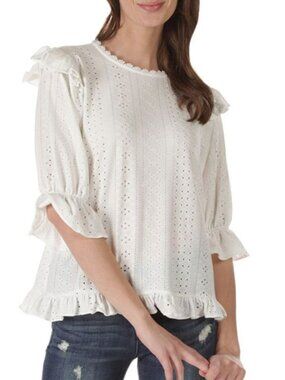 VON MAUR: Knitted Ruffle Tee
